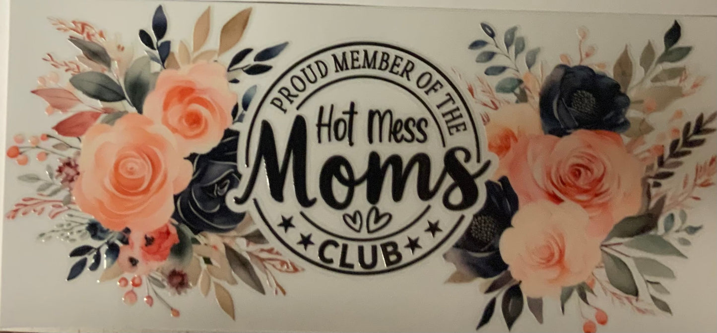 uvdtf  transfer wrap hot mess moms floral