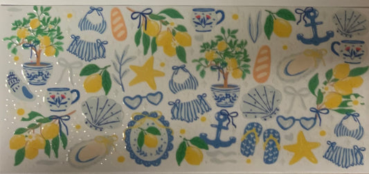 uvdtf  transfer wrap summer blue lemons