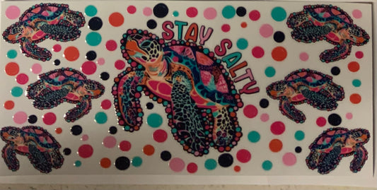 uvdtf  transfer wrap turtle stay salty