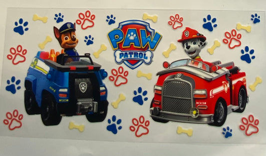 uvdtf  transfer wrap paw patrol with Marshall