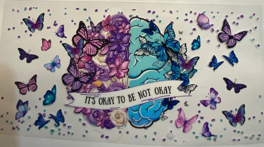 uvdtf  transfer wrap mental health it’s okay with butterfly’s