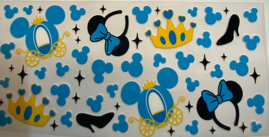 uvdtf  transfer wrap  Cinderella Mickey ears