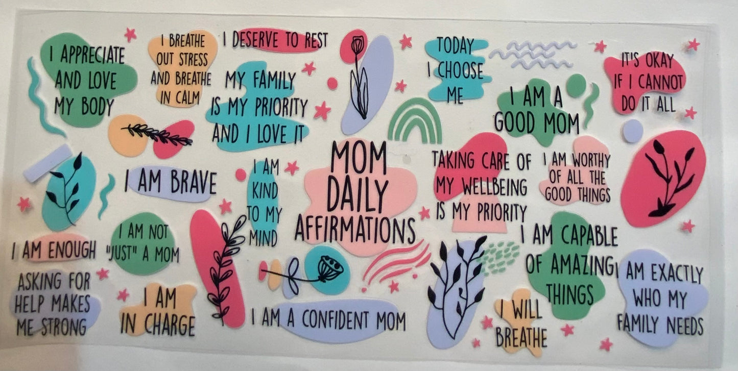 uvdtf  transfer wrap daily mom affirmations