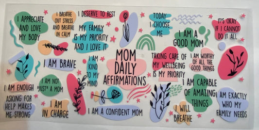 uvdtf  transfer wrap daily mom affirmations