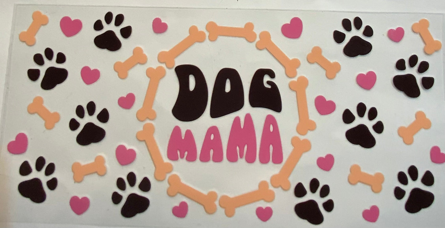 uvdtf  transfer wrap dog mama with paw prints