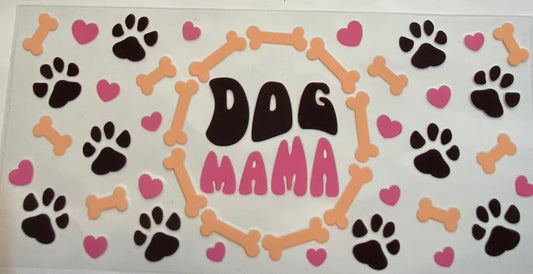 uvdtf  transfer wrap dog mama with paw prints