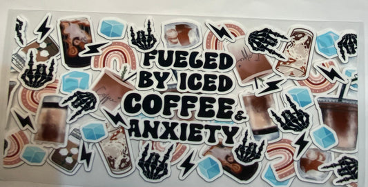 uvdtf  transfer wrap fueled by coffee and anxiety