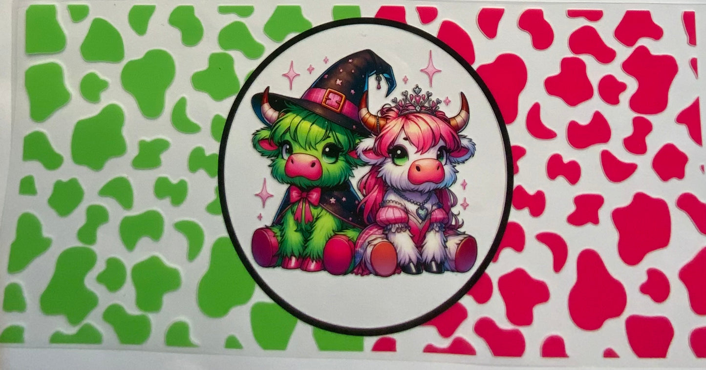 uvdtf  transfer wrap wicked theme highland cows