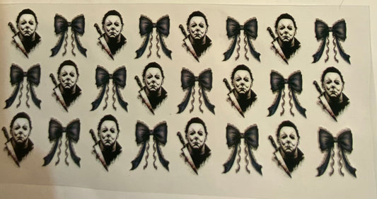 uvdtf  transfer wrap Michael Myers with black bows