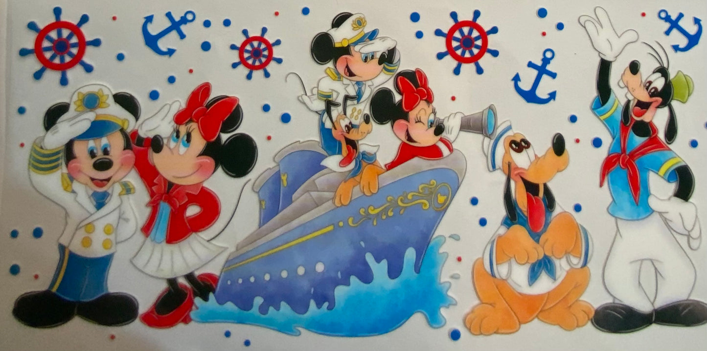 uvdtf  transfer wrap Mickey Mouse cruise theme summer