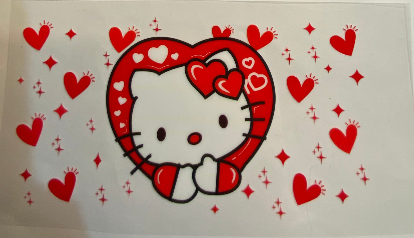 uvdtf  transfer wrap red heart hello kitty