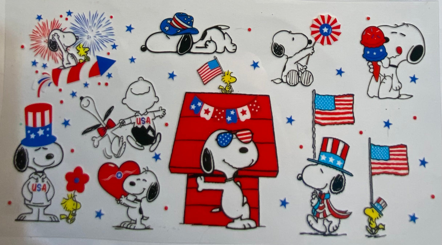 uvdtf  transfer wrap Americana snoopy