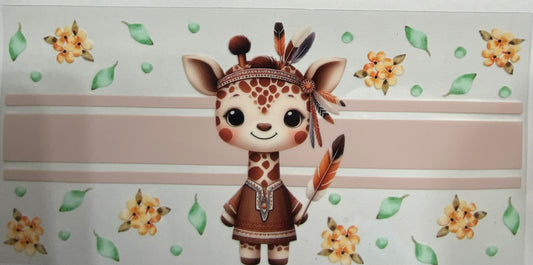 Cup wraps uvdtf  giraffe, tribal