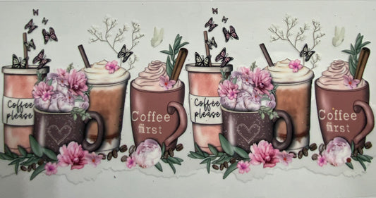 Cup wraps uvdtf coffee cups floral butterfly’s