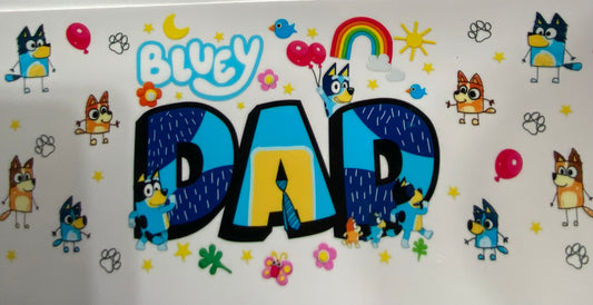 Cup wraps uvdtf bluey dad