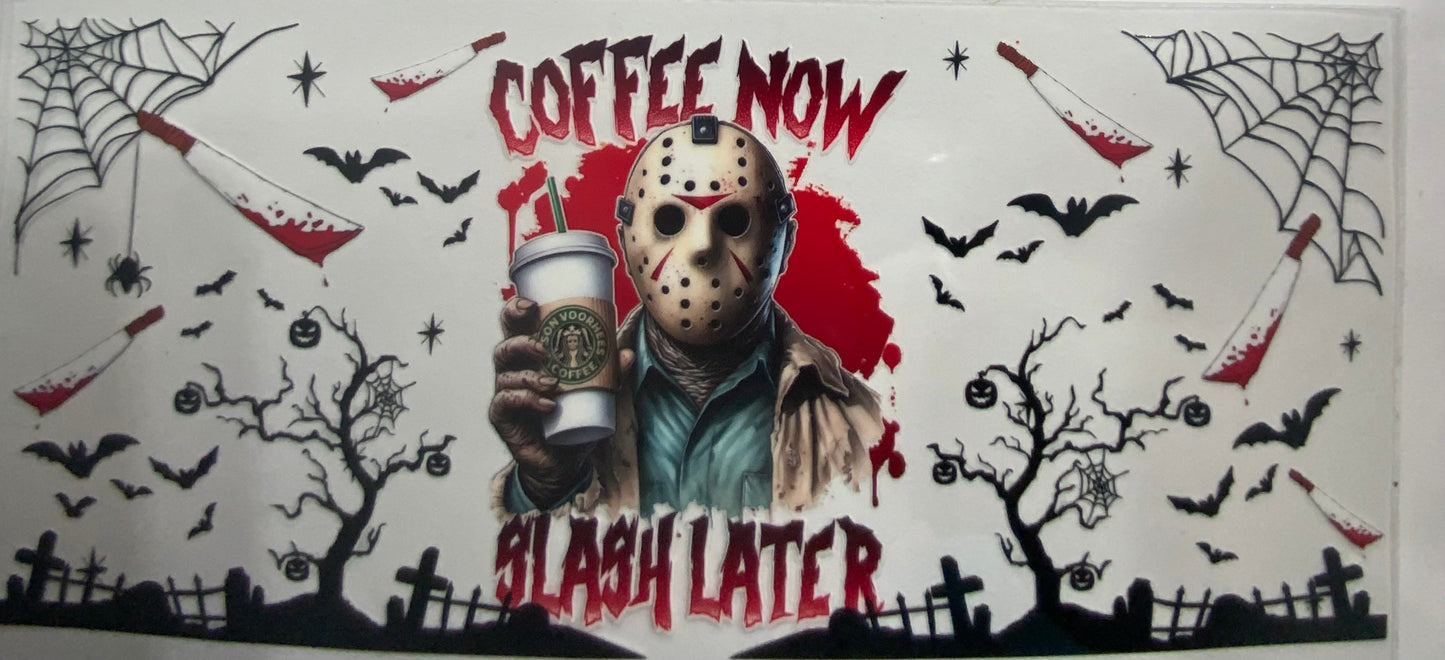 Cup wraps uvdtf  Halloween scary guy coffee now