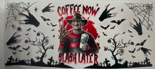 Cup wraps uvdtf  Halloween Freddy coffee now