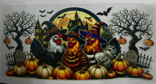 Cup wraps uvdtf  Halloween chicken