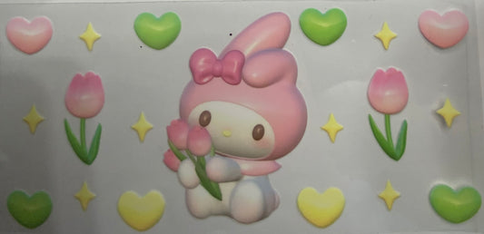 Cup wraps uvdtf  My melody with floral and hearts