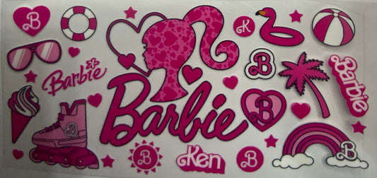 Cup wraps uvdtf  Barbie theme