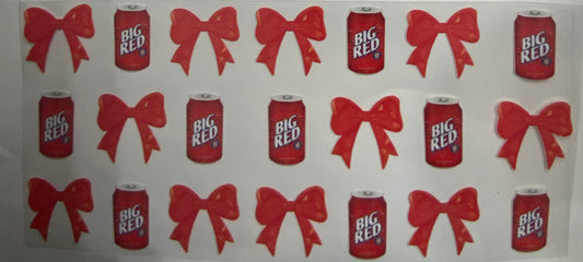 Cup wraps uvdtf  Big red drink and bows