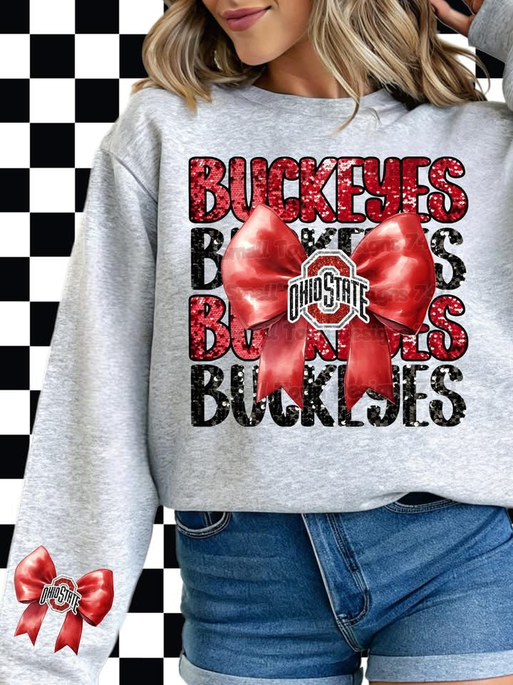 Custom sweater sports team with bow