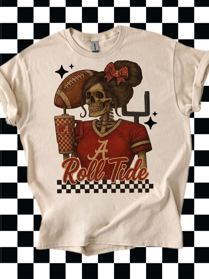 Custom t-shirt sports teams with skull