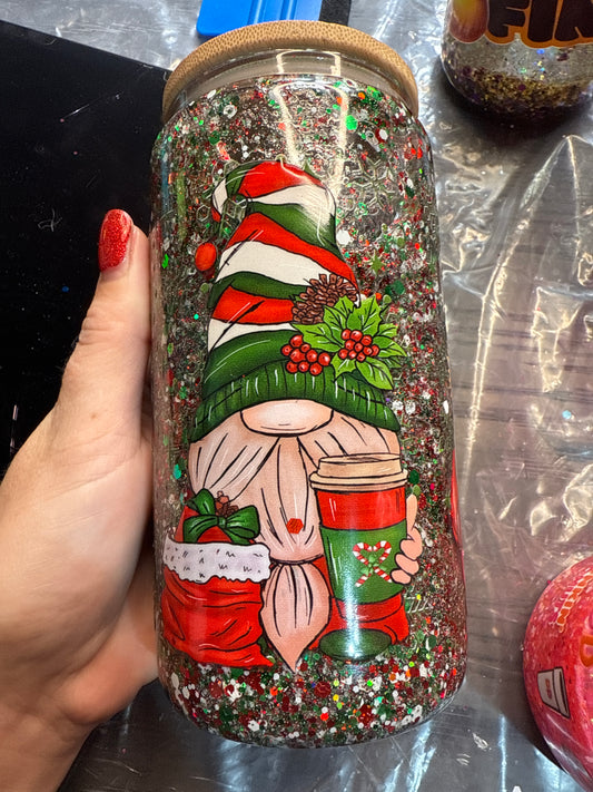 Already made snow globe tumbler